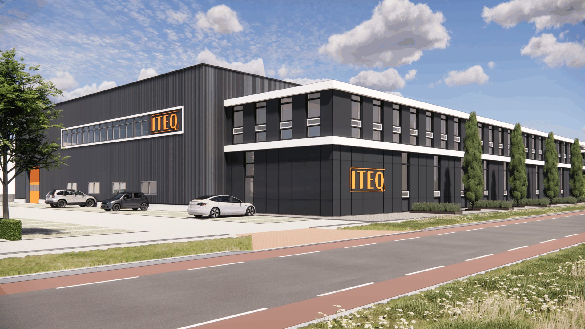 Uitbreiding bedrijfspand voor ITEQ Industries BV in Nijkerk